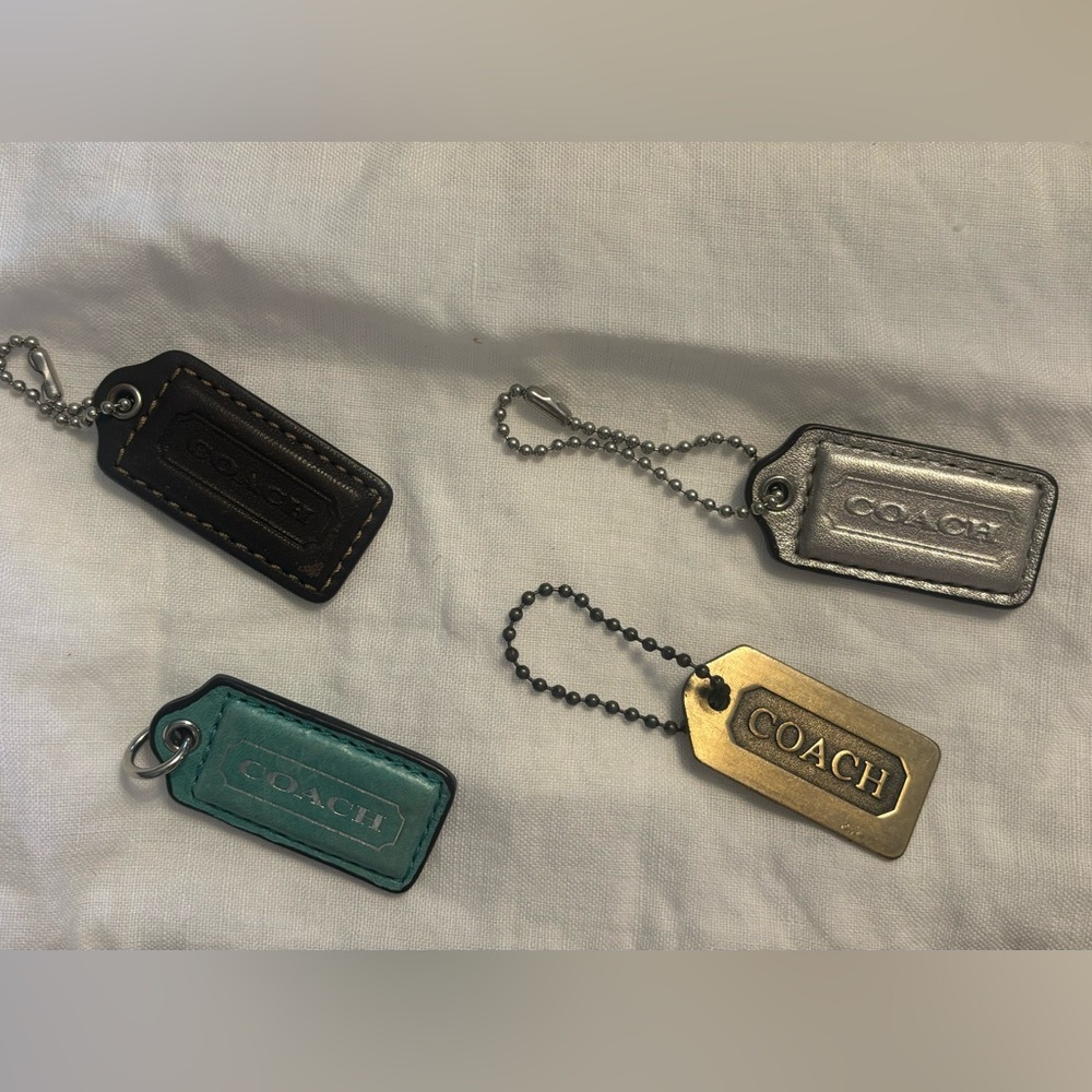 Lot of Four COACH 2” hangtags